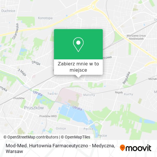 Mapa Mod-Med. Hurtownia Farmaceutyczno - Medyczna