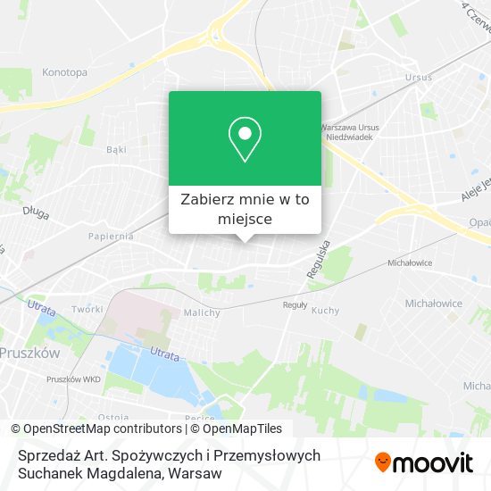 Mapa Sprzedaż Art. Spożywczych i Przemysłowych Suchanek Magdalena