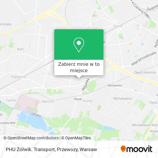 Mapa PHU Żółwik. Transport, Przewozy