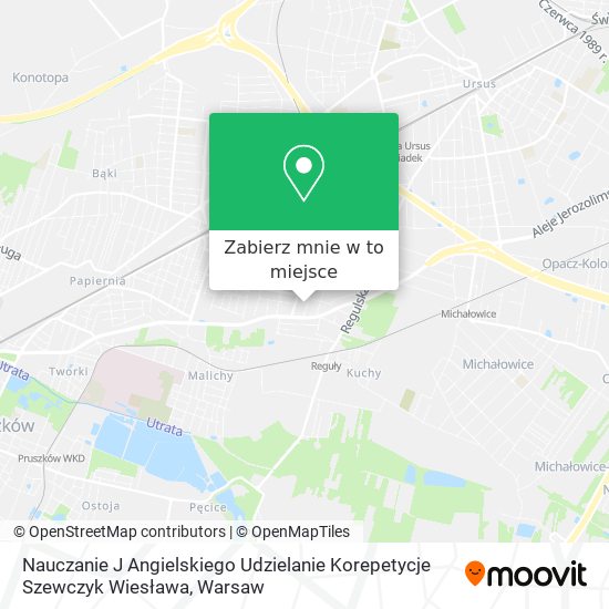 Mapa Nauczanie J Angielskiego Udzielanie Korepetycje Szewczyk Wiesława