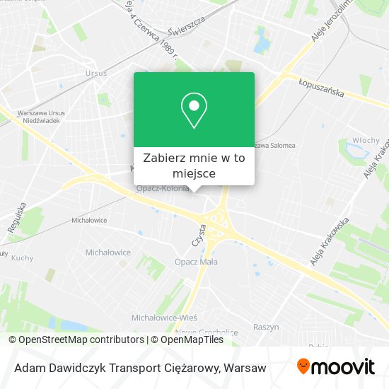 Mapa Adam Dawidczyk Transport Ciężarowy