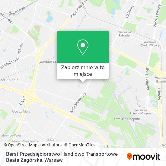 Mapa Berst Przedsiębiorstwo Handlowo Transportowe Beata Zagórska