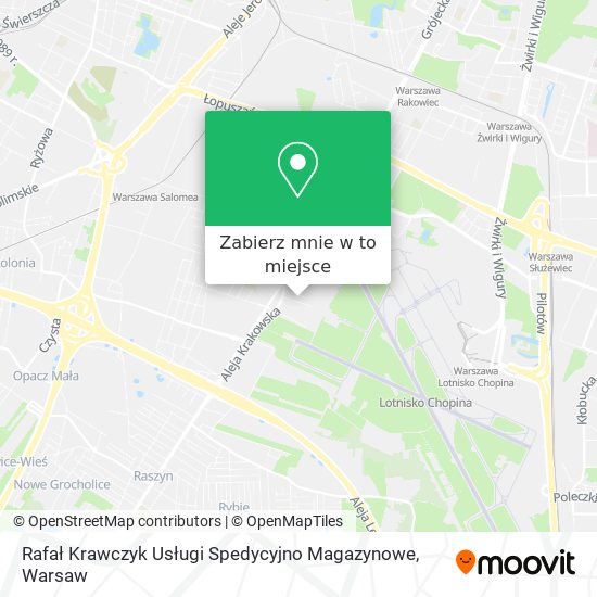 Mapa Rafał Krawczyk Usługi Spedycyjno Magazynowe