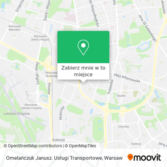 Mapa Omelańczuk Janusz. Usługi Transportowe