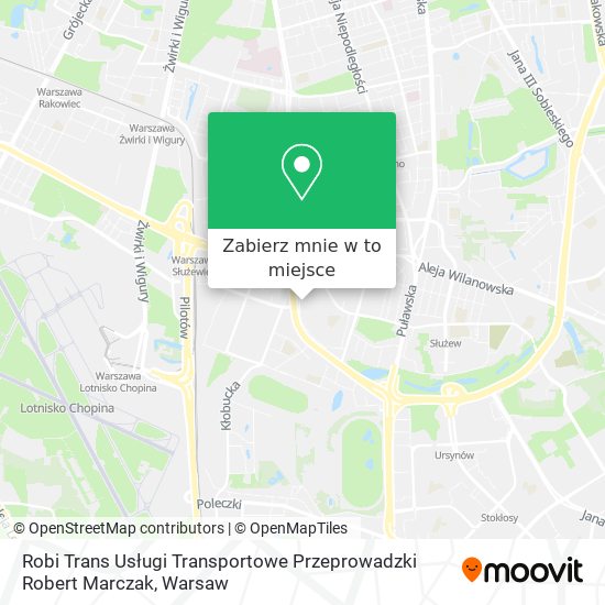 Mapa Robi Trans Usługi Transportowe Przeprowadzki Robert Marczak