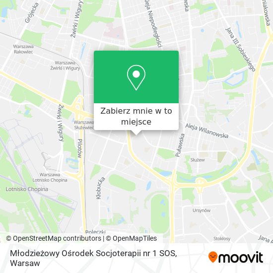 Mapa Młodzieżowy Ośrodek Socjoterapii nr 1 SOS