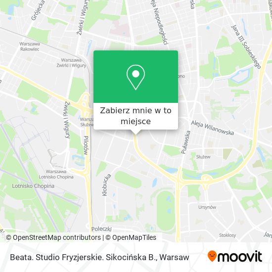 Mapa Beata. Studio Fryzjerskie. Sikocińska B.