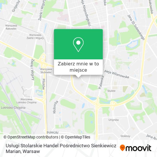 Mapa Usługi Stolarskie Handel Pośrednictwo Sienkiewicz Marian