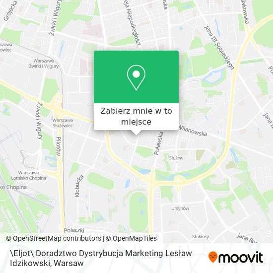 Mapa \Eljot\ Doradztwo Dystrybucja Marketing Lesław Idzikowski