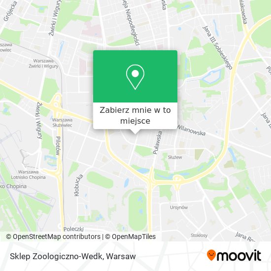 Mapa Sklep Zoologiczno-Wedk