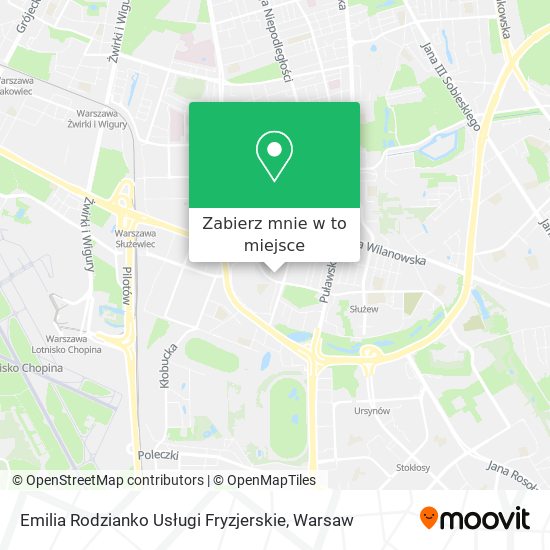 Mapa Emilia Rodzianko Usługi Fryzjerskie