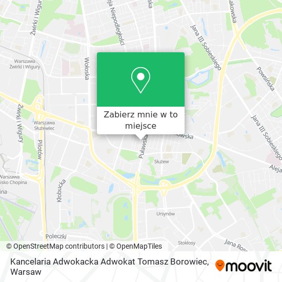 Mapa Kancelaria Adwokacka Adwokat Tomasz Borowiec