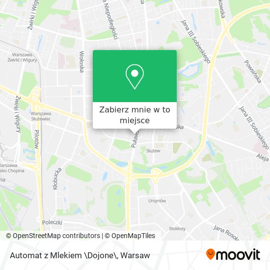 Mapa Automat z Mlekiem \Dojone\