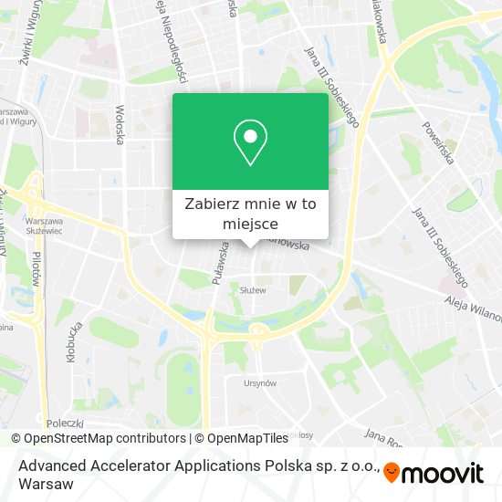 Mapa Advanced Accelerator Applications Polska sp. z o.o.