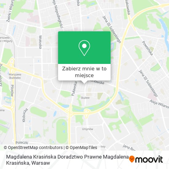 Mapa Magdalena Krasińska Doradztwo Prawne Magdalena Krasińska