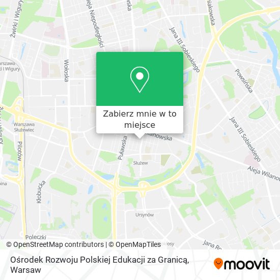 Mapa Ośrodek Rozwoju Polskiej Edukacji za Granicą