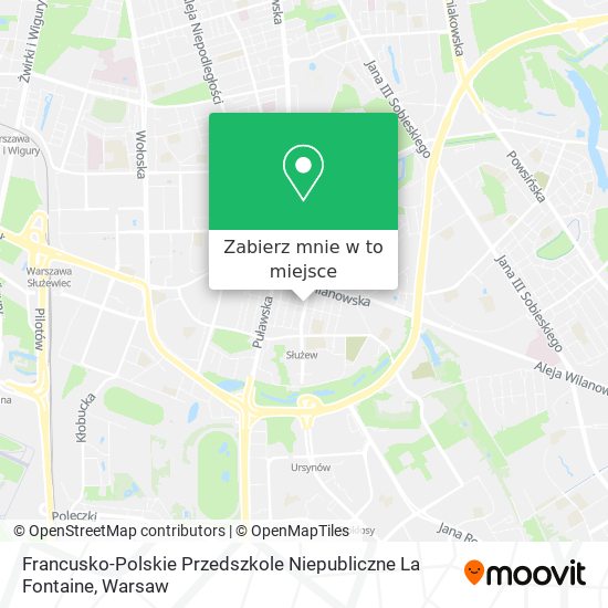 Mapa Francusko-Polskie Przedszkole Niepubliczne La Fontaine