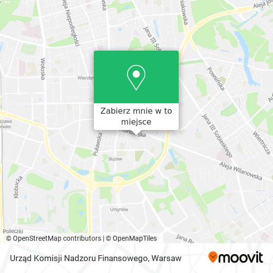 Mapa Urząd Komisji Nadzoru Finansowego