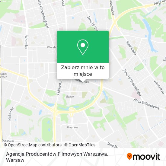 Mapa Agencja Producentów Filmowych Warszawa