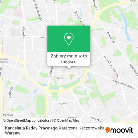 Mapa Kancelaria Radcy Prawnego Katarzyna Kaczorowska