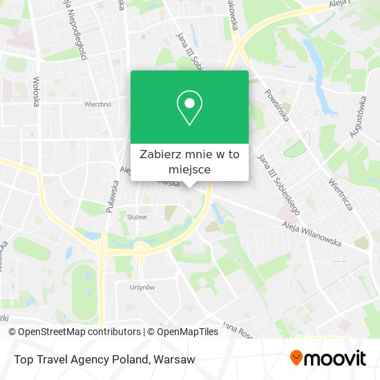 Mapa Top Travel Agency Poland