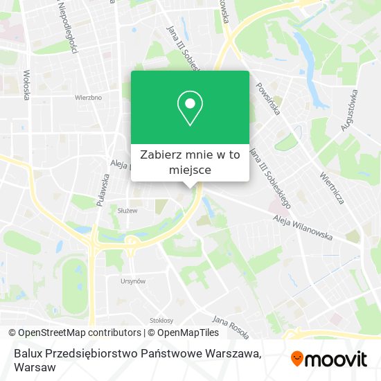 Mapa Balux Przedsiębiorstwo Państwowe Warszawa