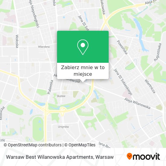 Mapa Warsaw Best Wilanowska Apartments