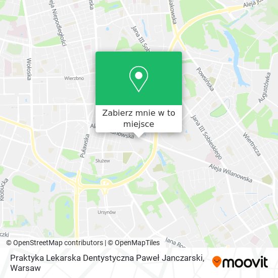 Mapa Praktyka Lekarska Dentystyczna Paweł Janczarski