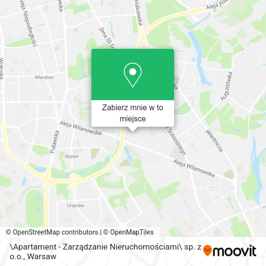 Mapa \Apartament - Zarządzanie Nieruchomościami\ sp. z o.o.