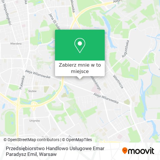 Mapa Przedsiębiorstwo Handlowo Usługowe Emar Paradysz Emil