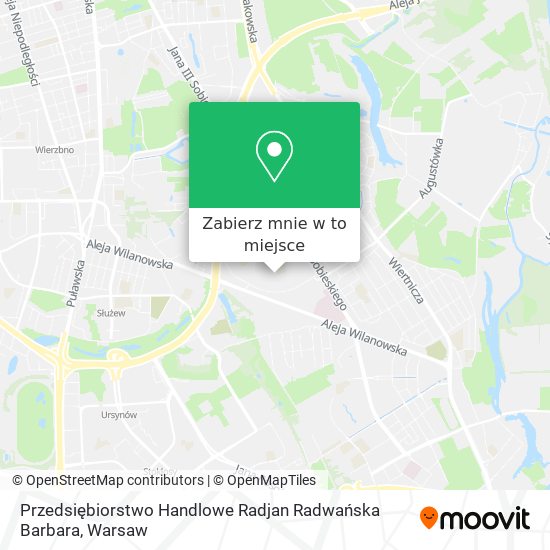 Mapa Przedsiębiorstwo Handlowe Radjan Radwańska Barbara