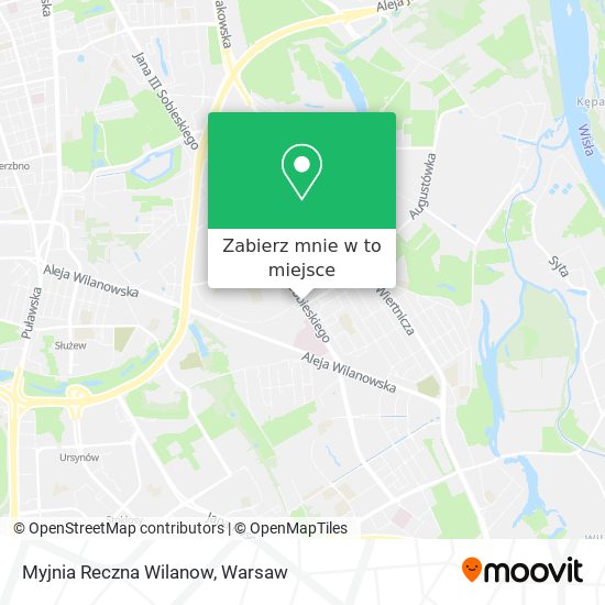 Mapa Myjnia Reczna Wilanow