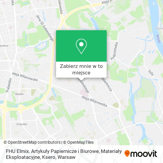 Mapa FHU Elmix. Artykuły Papiernicze i Biurowe, Materiały Eksploatacyjne, Ksero