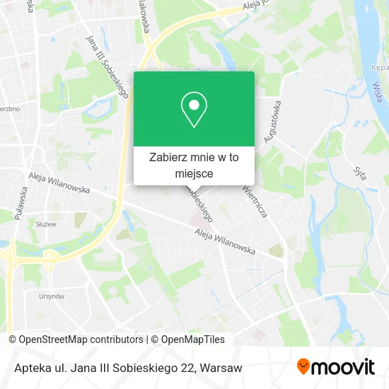 Mapa Apteka ul. Jana III Sobieskiego 22