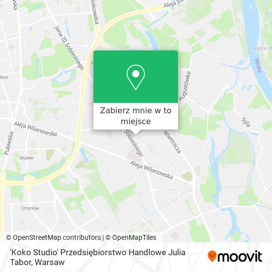 Mapa 'Koko Studio' Przedsiębiorstwo Handlowe Julia Tabor