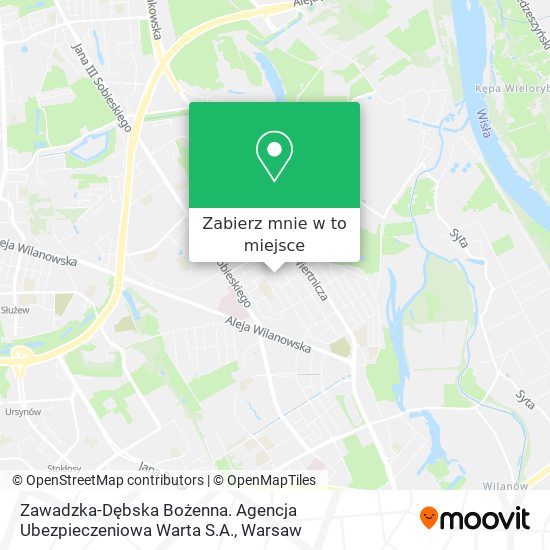 Mapa Zawadzka-Dębska Bożenna. Agencja Ubezpieczeniowa Warta S.A.