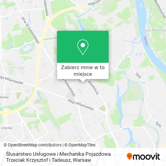 Mapa Ślusarstwo Usługowe i Mechanika Pojazdowa Trzeciak Krzysztof i Tadeusz