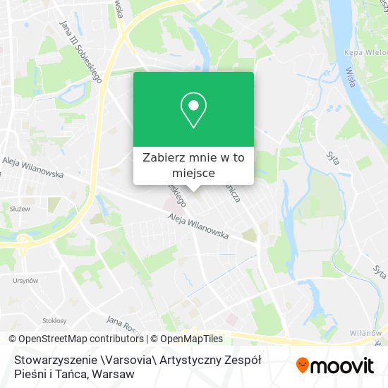 Mapa Stowarzyszenie \Varsovia\ Artystyczny Zespół Pieśni i Tańca