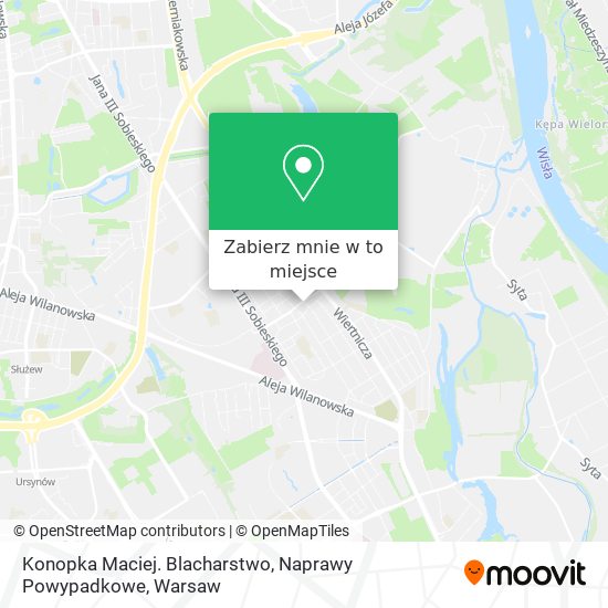 Mapa Konopka Maciej. Blacharstwo, Naprawy Powypadkowe