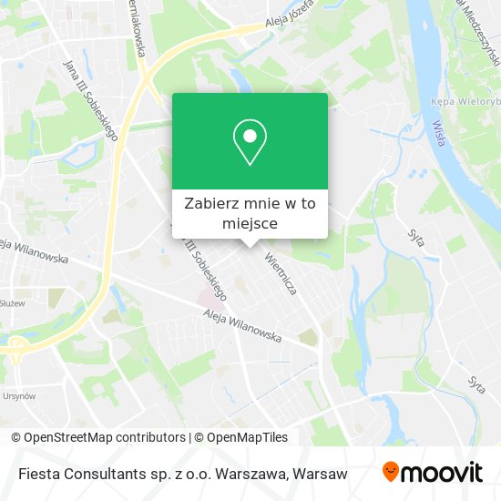 Mapa Fiesta Consultants sp. z o.o. Warszawa