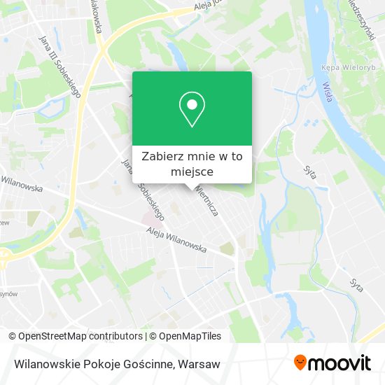 Mapa Wilanowskie Pokoje Gościnne