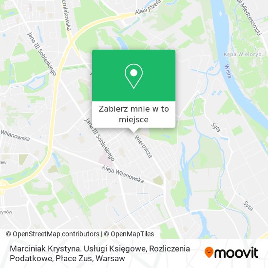 Mapa Marciniak Krystyna. Usługi Księgowe, Rozliczenia Podatkowe, Płace Zus