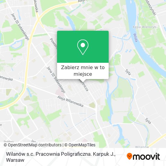 Mapa Wilanów s.c. Pracownia Poligraficzna. Karpuk J.