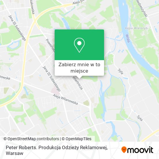 Mapa Peter Roberts. Produkcja Odzieży Reklamowej