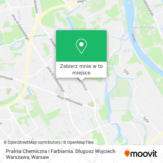 Mapa Pralnia Chemiczna i Farbiarnia. Długosz Wojciech Warszawa