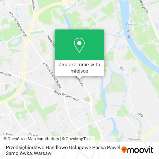 Mapa Przedsiębiorstwo Handlowo Usługowe Passa Paweł Samołówka