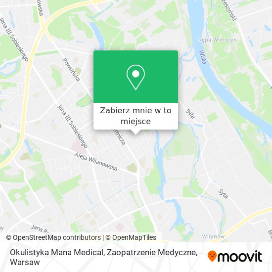 Mapa Okulistyka Mana Medical, Zaopatrzenie Medyczne