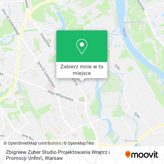 Mapa Zbigniew Zuber Studio Projektowania Wnętrz i Promocji \Infini\