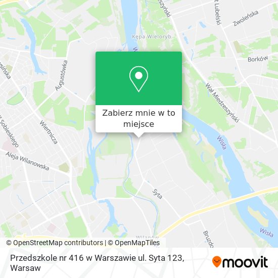 Mapa Przedszkole nr 416 w Warszawie ul. Syta 123