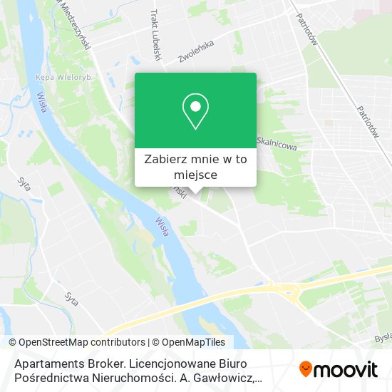 Mapa Apartaments Broker. Licencjonowane Biuro Pośrednictwa Nieruchomości. A. Gawłowicz